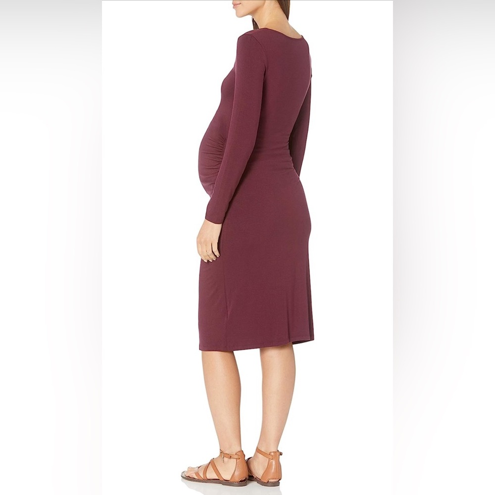 New Amazon Essentials Women's Maternity Long-Sleeve Dress - Picture 3 of 5